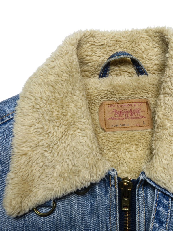 Giacca di jeans Levi s blu slavato con sherpa